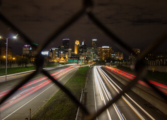Fototapeta na wymiar Traffic at night