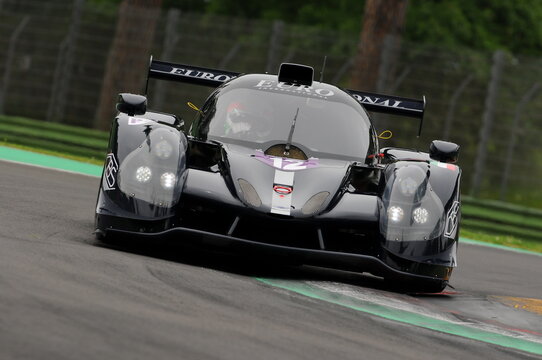 Imola, Italy May 13, 2016: EUROINTERNATIONAL USA Ligier JS P3 - Nissan Andrea Dromedari (ITA) Fabio Mancini (ITA) Roman Rusinov (RUS) in action during the 4H ELMS Round of Imola. Italy.