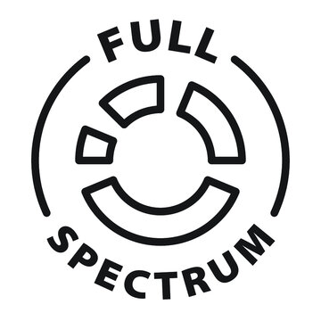 Full Spectrum Cbd Black And White Outline Badge Icon