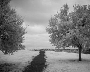 road on the top of the hill - infrared