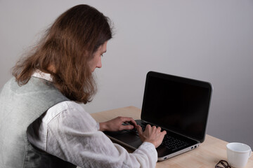 geek guy is learning new technologies, programming, and computer modeling.