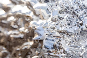 water is a frozen piece of critical ice that shines like a large dim and forms an interesting pattern