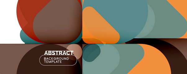 Modern geometric round shapes and dynamic lines, abstract background. Vector illustration for placards, brochures, posters and banners