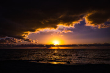 Fototapeta na wymiar Sunrise Over the Caribbean