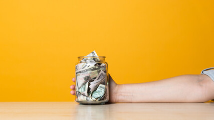 Money in the Bank, deposits and personal accounts, concept. Investments and savings,