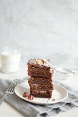 chocolate cake on a plate