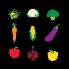 Vegetables vector.