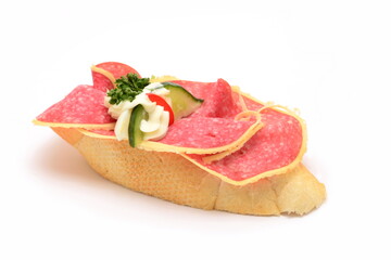 Traditional czech snack called chlebicek