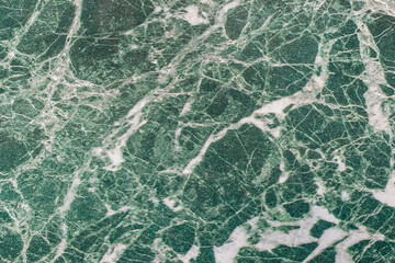 Fototapeta premium Green malachite stone tile texture, abstract white pattern of cracks marble slab background