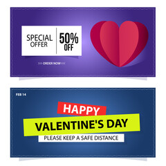 Happy Valentine's Day sale banners. Valentine's day sale banners collection