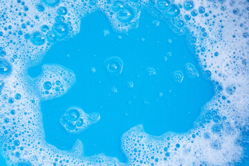 Frame made of detergent foam bubble.