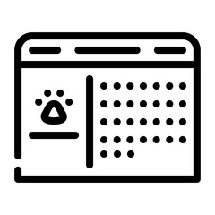 date for visit groomer line icon vector illustration