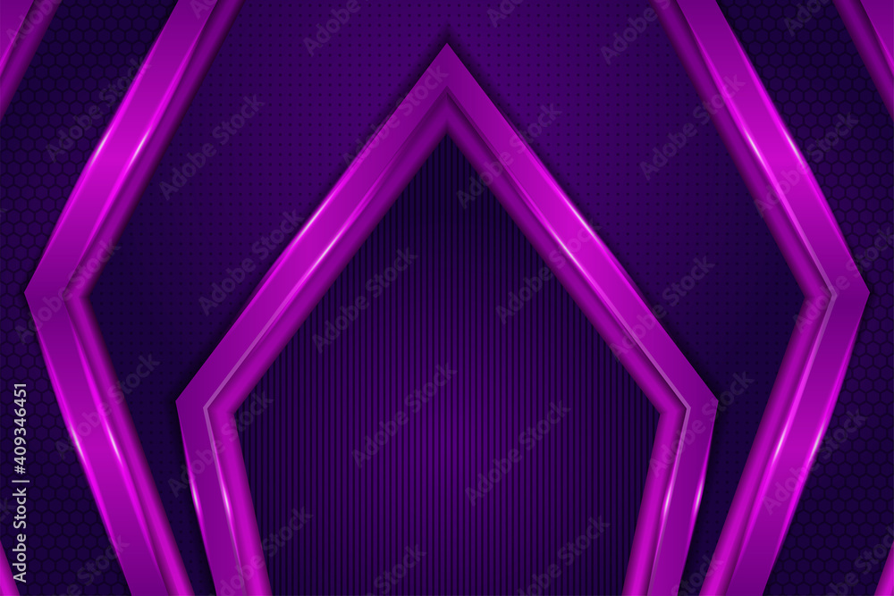Poster abstract geometric background template design use combination pink, purple and blue gradient colors.