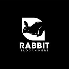 Rabbit logo template vector icon symbol illustration
