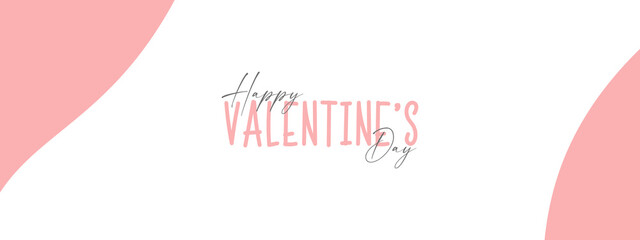 Happy Valentine's Day!, Valentine background. Valentines day vector banner template. Valentines day design with white space for text and hearts elements in pink and white background.