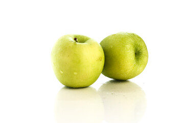 Isolated picture of green apple on white background.