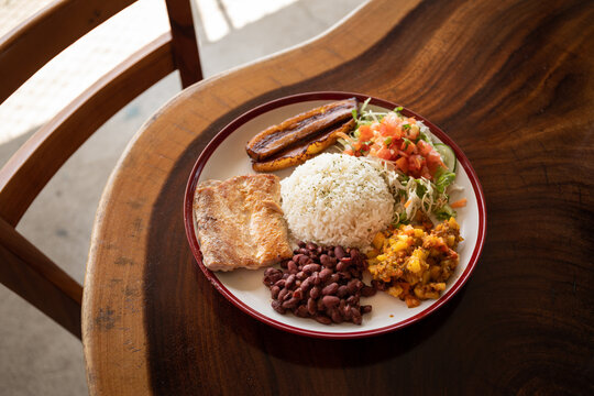Casado, a typical lunch dish or meal served in Costa Rica.