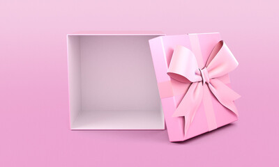 Open Gift Box Isolated, 3D Render