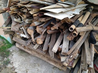 The dry wood pile is used for baking and cooking