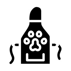 apron groomer glyph icon vector illustration flat