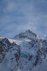 An image of Mt Shusksan in the North Cascade Mountains covered in snow.