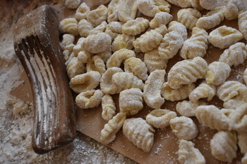 pasta on a wooden spoon