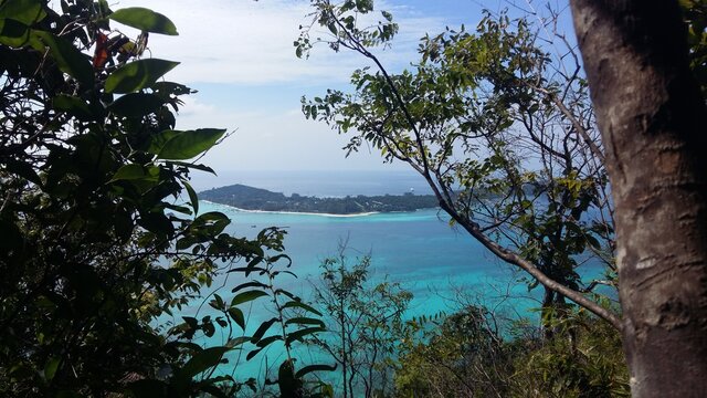 View on Ko Lipe island seen from Ko Adang in Thailand.
