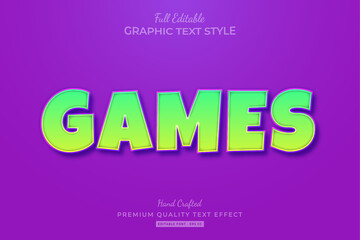 Games Cartoon Editable Text Effect Font Style