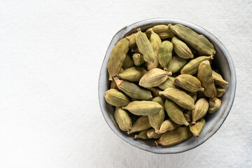 Green Cardamom in a Bowl