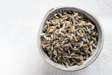 Dried French Lavender in a Bowl