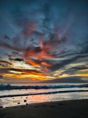 Naklejka na ściany i meble Olowalu beach sunset on maui 1
