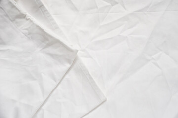 White Crumpled fabric for background 