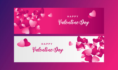 Valentine's Day background template with a purple red heart shape, a warm 50% discount for your business, a banner form, a cover, for social media status updates.