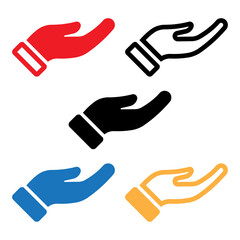 Obraz premium Asking Hand icon (vector illustration)