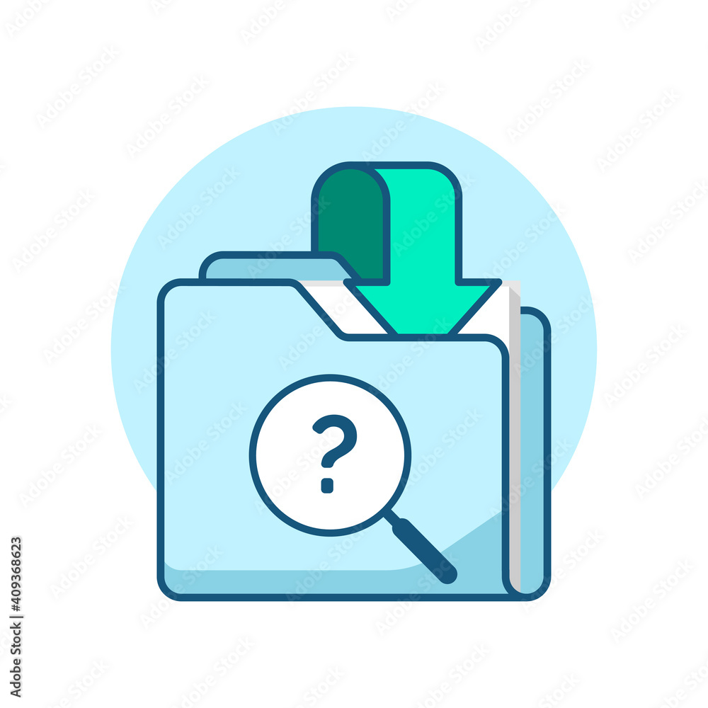 Poster browse files in folder concept illustration flat design vector eps10. simple and modern style graphi