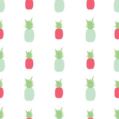 Seamless childish pattern with colorful pineapple vector background. Creative fruits texture for fabric,
wrapping, textile, wallpaper, apparel. Surface pattern design.