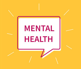 "Mental Health" Vector Illustration. Modern Promo Template