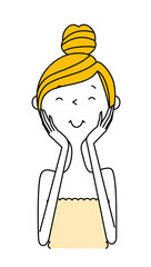 若い女性　美容　スキンケア