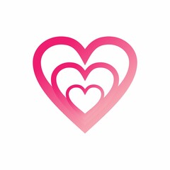 Triple of love sign vector logo