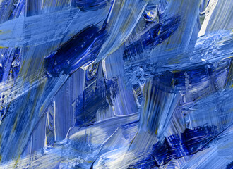 Artistic abstraction made on canvas with acrylic paints