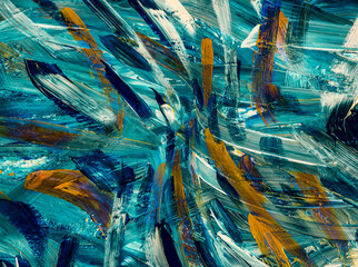 Artistic abstraction made on canvas with acrylic paints 7