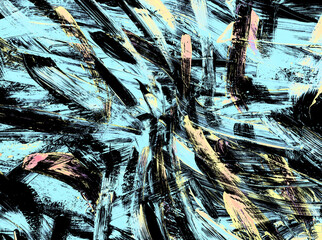 Artistic abstraction made on canvas with acrylic paints 6