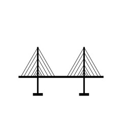 Bridge icon set. Different bridges silhouettes.