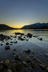 Sunset over the lake, Queenstown