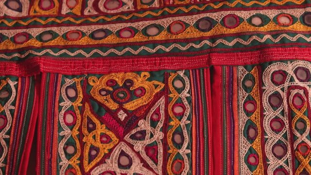 handwork embroidery,traditional and pattern art embroidery artwork beautiful view,Handmade. Ethnic and tribal motifs,print in the heavy mirror-work style, 