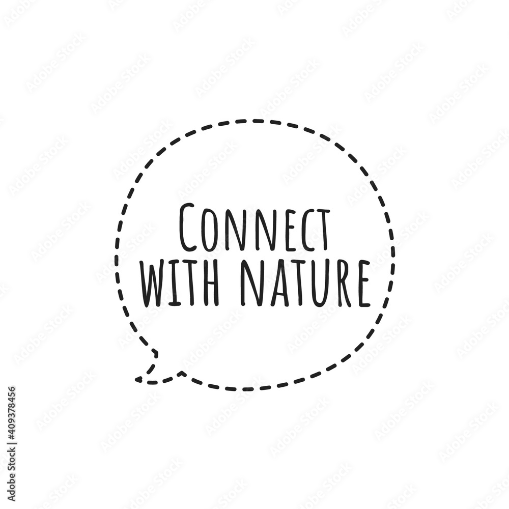 Poster ''Connect with nature'' Lettering