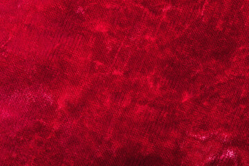 Abstract texture of red velvet close up
