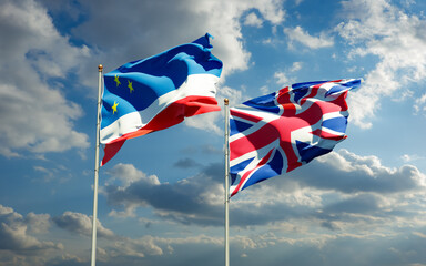 Flags of Gagauzia and UK British.