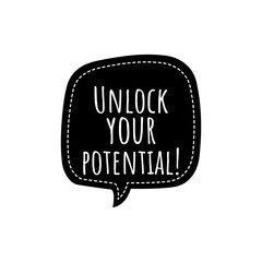 ''Unlock your potential'' Lettering