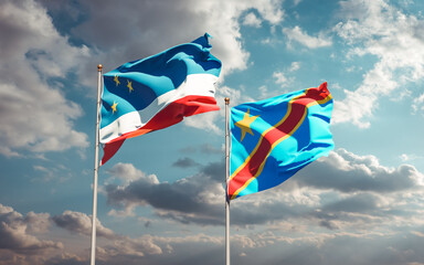 Flags of Gagauzia and DR Congo.